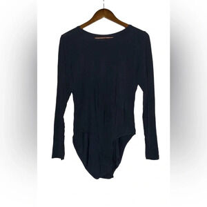 Cuddl Duds® Softwear with Stretch Black Bodysuit‎ Women L Long Sleeve